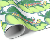 キュートクリスマスキャタピラーパターカスタムンの休日 ラッピングペーパー (ロールコーナー)