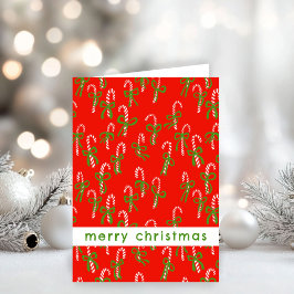 キュートクリスマスキャンディカネスクリスマススウィートホリデー カード