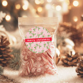 キュートクリスマスキャンディカネスクリスマススウィートホリデー ラウンドシール