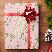 キュートクリスマスキャンディカネスクリスマスホリデー ラッピングペーパー