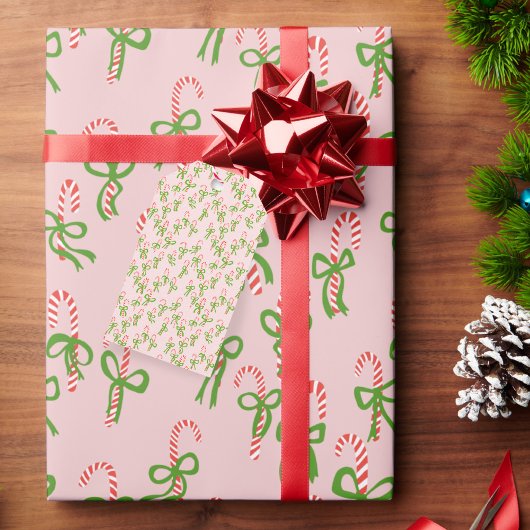 キュートクリスマスキャンディカネスクリスマスホリデー ラッピングペーパー