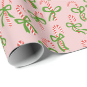 キュートクリスマスキャンディカネスクリスマスホリデー ラッピングペーパー (ロールコーナー)