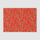 キュートクリスマスキャンディキャンズクリスマスホリデーギフト 薄葉紙 (正面)