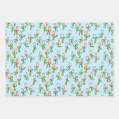 キュートクリスマスキャンディキャンズクリスマスホリデーバラエティ ラッピングペーパーシート (正面)