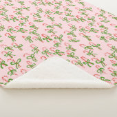 キュートクリスマスキャンディキャンズクリスマスホリデーミンティ シェルパブランケット (3/4)