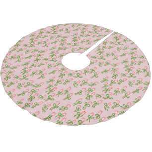 キュートクリスマスキャンディキャンズクリスマスホリデーミンティ ブラッシュドポリエステルツリースカート