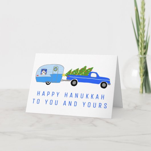 キュートクリスマスキャンパートラックトレーラーヴィンテージRV カード (正面)