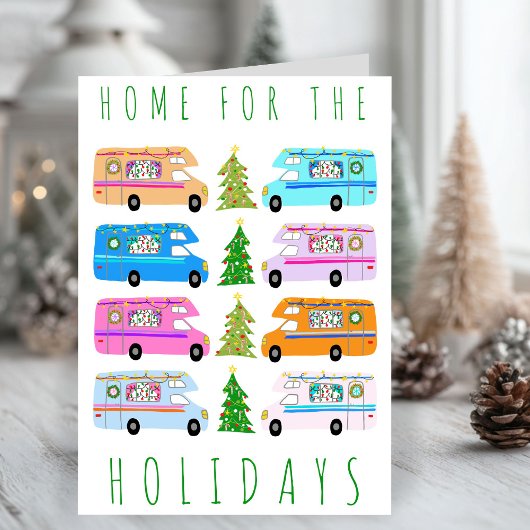 キュートクリスマスキャンパーヴィンテージモーターホームRVクリスマス カード