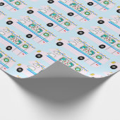 キュートクリスマスキャンパーヴィンテージモーターホームRVクリスマス ラッピングペーパー (角)