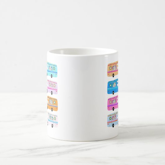 キュートクリスマスキャンパーヴィンテージRVモーターホーム コーヒーマグカップ (中央)