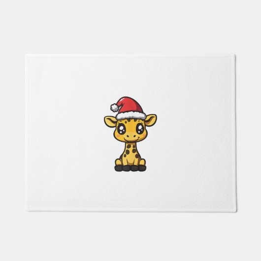 キュートクリスマスキリンクリスマス漫画 ドアマット (正面)