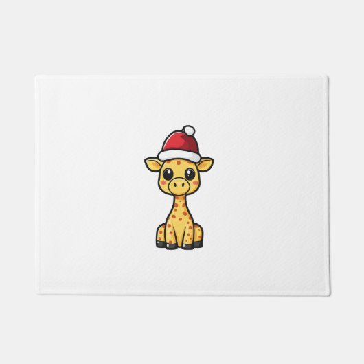 キュートクリスマスキリン漫画 ドアマット (正面)
