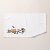 キュートクリスマスキリンHolly Garland バスタオルセット (ハンドタオル)