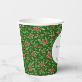 キュートクリスマスクッキー交換パーティー名前をカスタムする 紙コップ