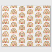 キュートクリスマスクリスマスホリデージンジャーブレンドレインボー ラッピングペーパー (フラット)