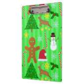 キュートクリスマスコラージュのホリデーパターン クリップボード (左)