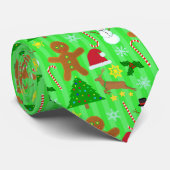 キュートクリスマスコラージュのホリデーパターン ネクタイ (ロール)