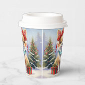 キュートクリスマスコーギスホリデーディライト 紙コップ (右)