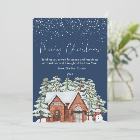 キュートクリスマスコージーハウスアンドスノーフラット シーズンカード (スタンド正面)