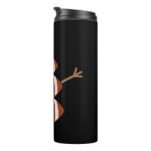 キュートクリスマスサッカー雪だるまサンタハットおもしろい タンブラー (回転右)