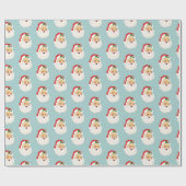 キュートクリスマスサンタクロース包装紙 ラッピングペーパー (フラット)