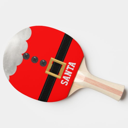 キュートクリスマスサンタスーツおもしろいフェスティバルレッド 卓球ラケット (横)