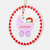 キュートクリスマスサンタベビー セラミックオーナメント (左)
