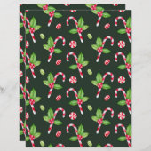 キュートクリスマススクラップブック紙 (正面/裏面)