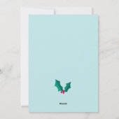 キュートクリスマスストッキングカスタムフラットホリデーカード シーズンカード (裏面)