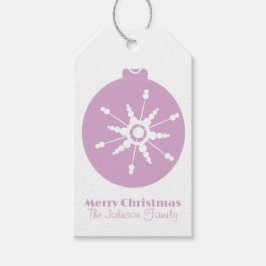 キュートクリスマススノーフレークオーナメントファミリー ギフトタグ