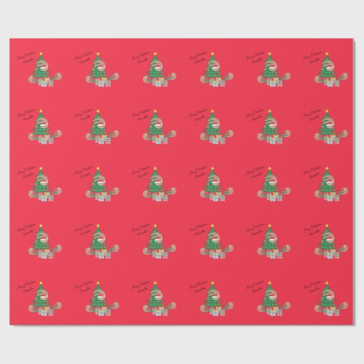 キュートクリスマススロスホリデパーソナライズされた ラッピングペーパー (フラット)