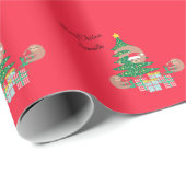 キュートクリスマススロスホリデパーソナライズされた ラッピングペーパー (ロールコーナー)