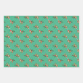 キュートクリスマススロースのラッピング紙 ラッピングペーパーシート (正面2)