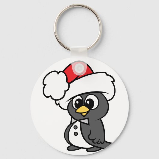 キュートクリスマスタキシードペンギン キーホルダー (正面)