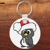 キュートクリスマスタキシードペンギン キーホルダー (正面)