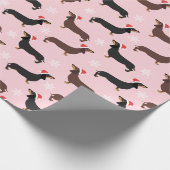 キュートクリスマスダシュンドサンタラッピング紙 ラッピングペーパー (角)