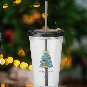 キュートクリスマスツリーアクリルタンブラー アクリルタンブラー