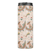 キュートクリスマスツリーエイリアンレインボーホリデーパターン タンブラー (裏面)