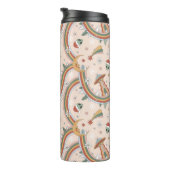 キュートクリスマスツリーエイリアンレインボーホリデーパターン タンブラー (回転右)