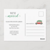 キュートクリスマスツリーカーホリディムービング ポストカード (裏面)