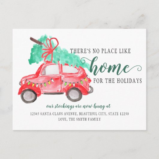 キュートクリスマスツリーカーホリディムービング 案内ポストカード (正面)