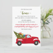 キュートクリスマスツリーカー引っ越しましたホリデーカード (スタンド正面)