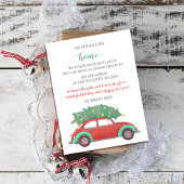 キュートクリスマスツリーカー引っ越しましたホリデーカード