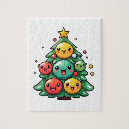キュートクリスマスツリーキャラクターオーナメント ジグソーパズル