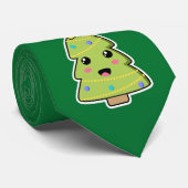 キュートクリスマスツリーグリーンフェスティバル ネクタイ (ロール)