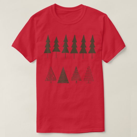 キュートクリスマスツリーズホリデーメリークリスマスクリスマス Tシャツ (デザイン正面)