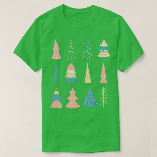 キュートクリスマスツリーズホリデーメリークリスマスクリスマス Tシャツ (デザイン正面)