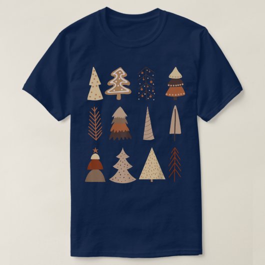 キュートクリスマスツリーズホリデーメリークリスマスクリスマス Tシャツ (デザイン正面)