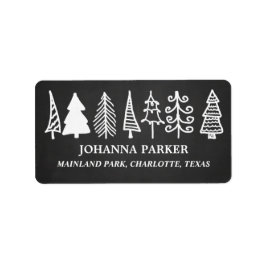 キュートクリスマスツリーズヴィンテージシャルボードホリデー ラベル