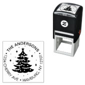 キュートクリスマスツリーホリデイ差出人住所 セルフインキングスタンプ (インサイチュ)